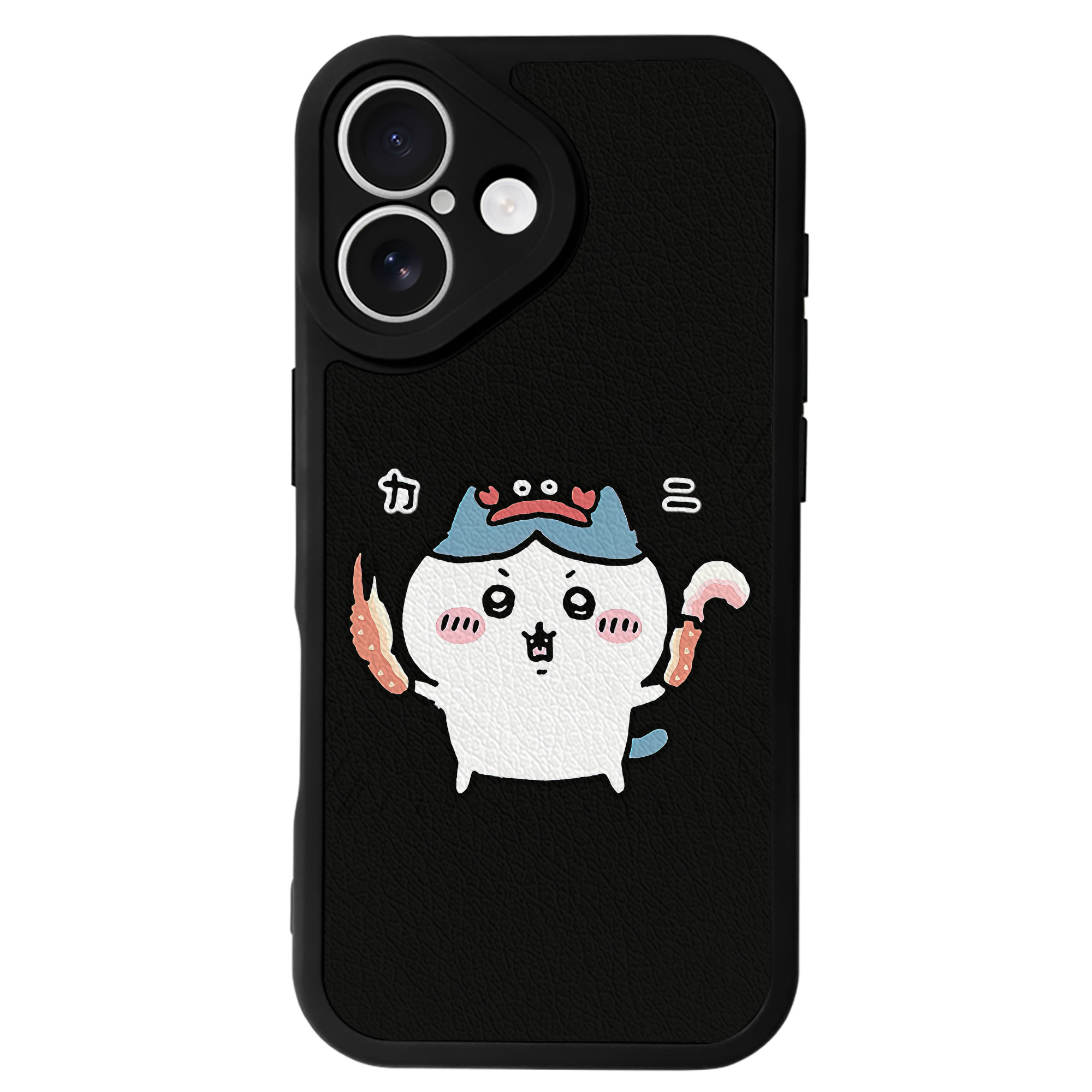 （画像用） ちいかわ ハチワレ Chii-kawa hachiware 【iPhone 16シリーズ対応】シリコンスマホケース（レザー調） 材質：シリコン